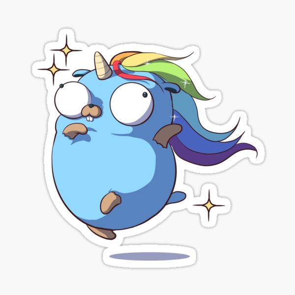 Golang Gopher Einhorn Sticker