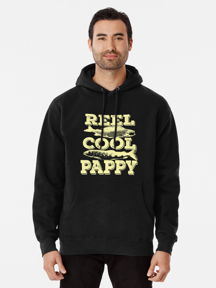 Reel Cool Grandpa Hoodie for Men | Grandpa Fishing Gift | Fishing Hoodies | Fisherman Christmas Gifts | Long Sleeve Pullover Sweatshirt