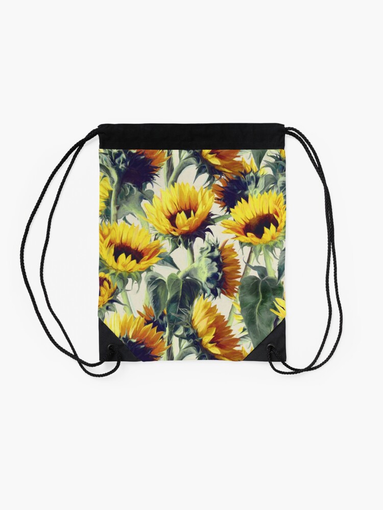 Alternate view of Sunflowers Forever Drawstring Bag