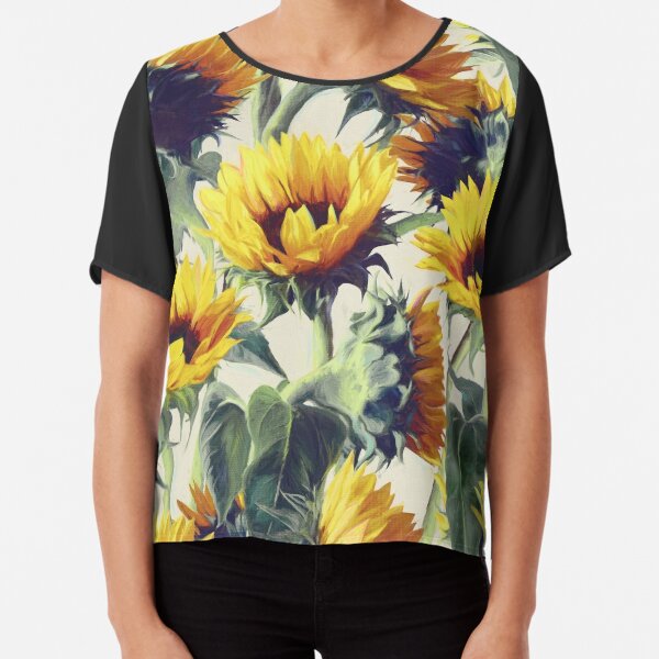 Sunflowers Forever Chiffon Top
