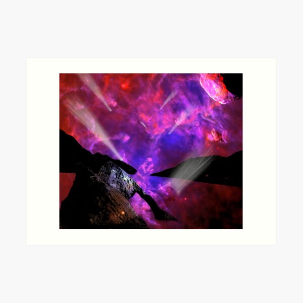 Asteroid Showers over Bow Fiddle Rock Art Print