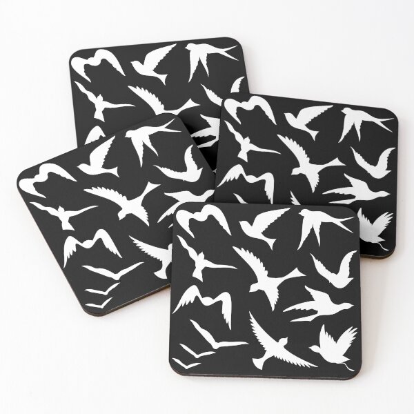 Item preview, Flying Birds White Silhouettes designed and sold by sifis.