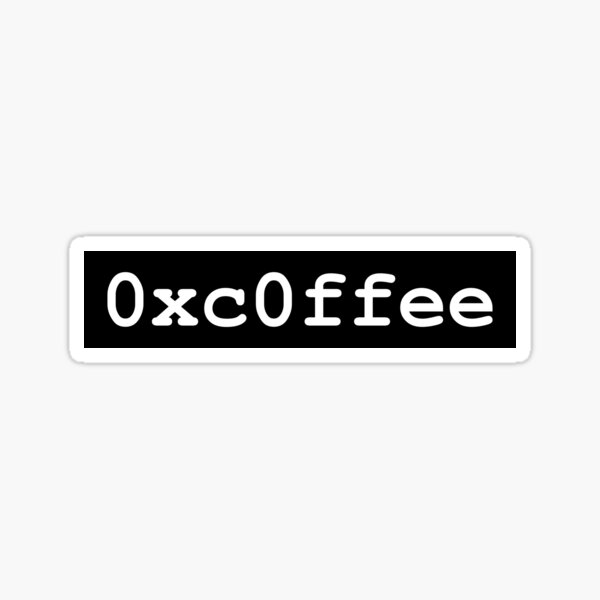 Hex Coffee (0xc0ffee) Sticker