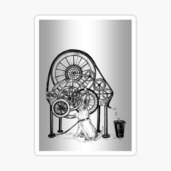 Watch Dog - Blank Greeting Card Sticker