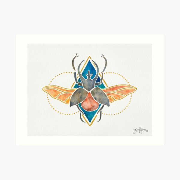 Rhinoceros Beetle Art Print