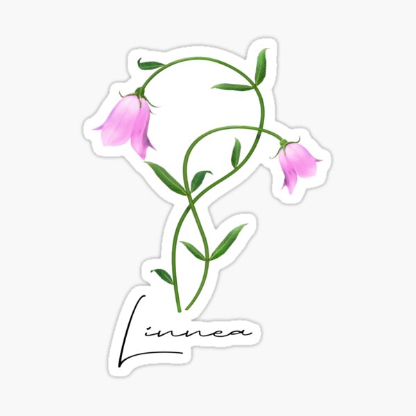 Minimal Floral Circle - Plum – Little Linda Stickers