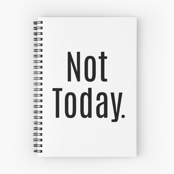 Item preview, "Not Today." Typography designed and sold by Blkstrawberry.