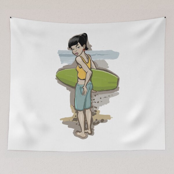 Item preview, Surfer girl designed and sold by motylanoga.