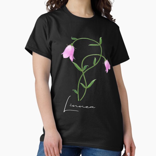 Item preview, Nordic Wildflower Linnea Twinflower Pretty Pink Flowers floral designed and sold by funnytshirtemp.