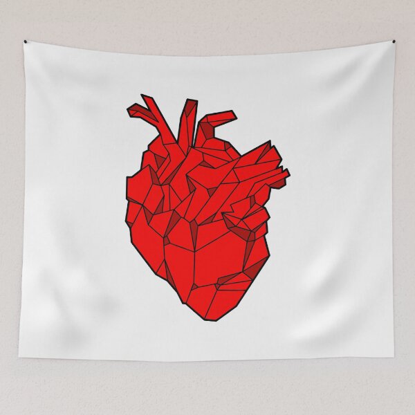 Item preview, red broken heart, stone designed and sold by Marcin Adrian.