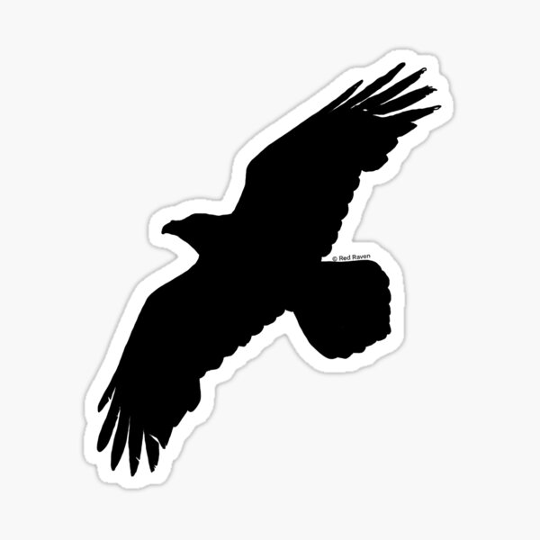 Red Raven Black Sticker