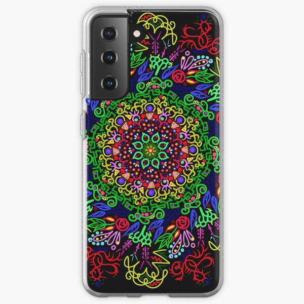 berries and roses mandala Samsung Galaxy Soft Case