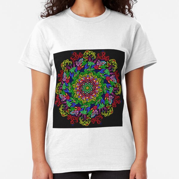 berries and roses mandala Classic T-Shirt
