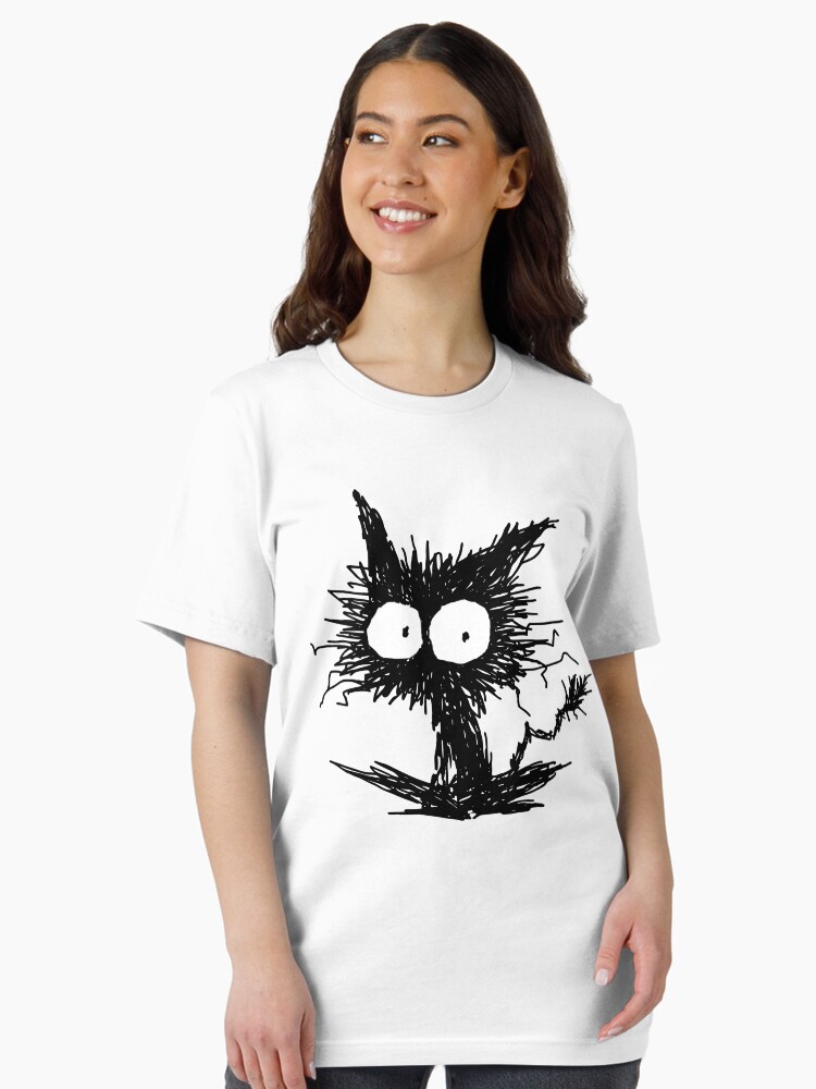 Thumbnail 1 of 7, Essential T-Shirt, Black Unkempt Kitten GabiGabi designed and sold by nekomeandon.