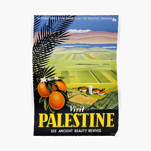 TW62 Vintage 1940’s Visit Palestine Land Of Bible Travel Poster A1/A2/A3/A4 