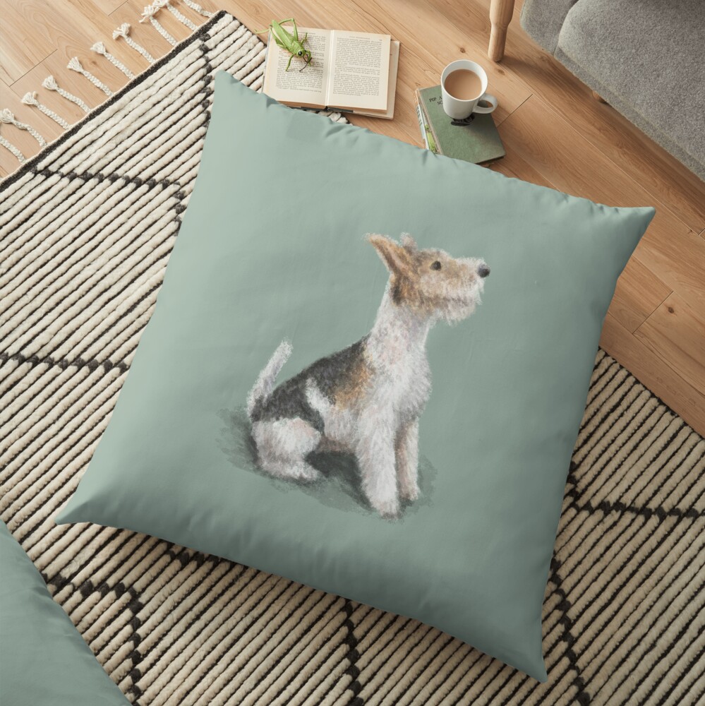 Erik the Fox Terrier Floor Pillow