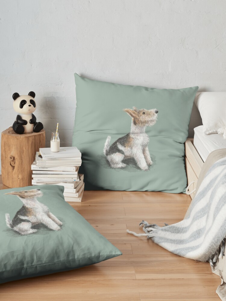 Alternate view of Erik the Fox Terrier Floor Pillow