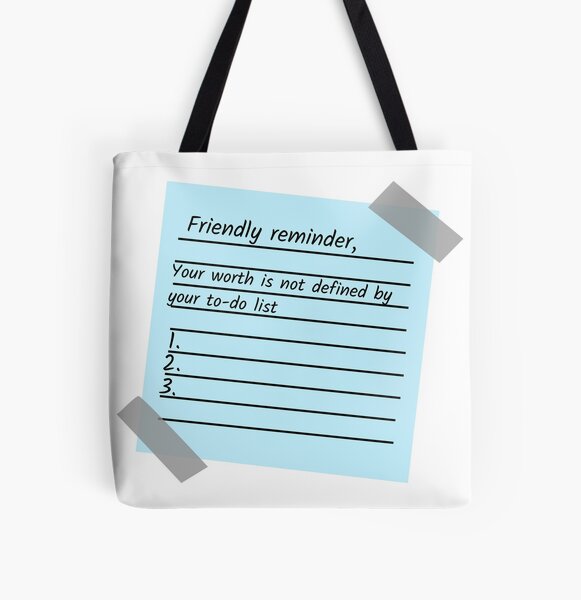 Friendly Reminder All Over Print Tote Bag