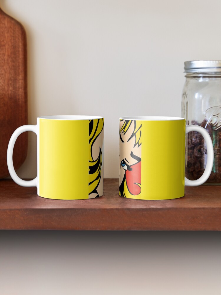 Alternate view of A vectorised and reworked pop art of Roy Lichtenstein Mug