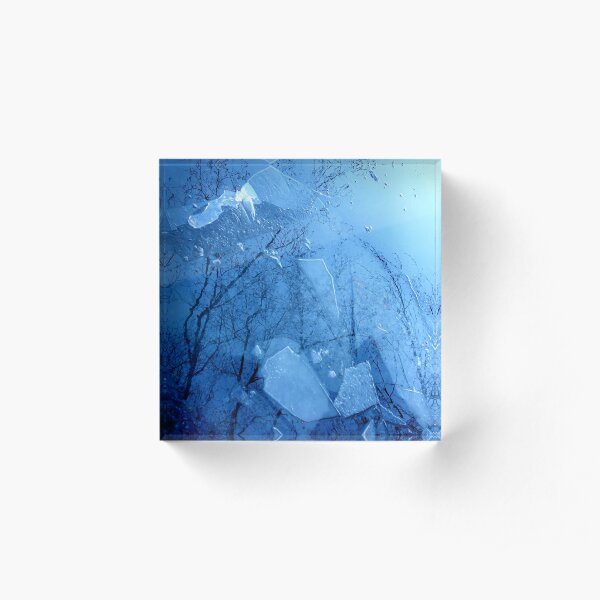 A different Perspective.........Icy Lake Acrylic Block