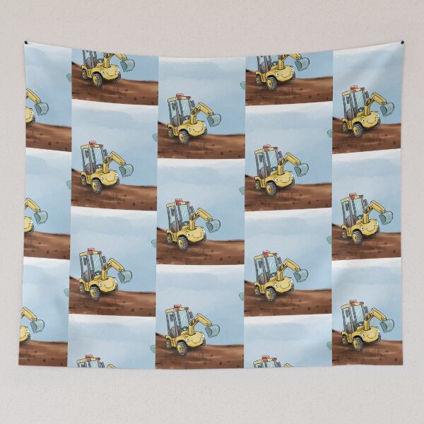 Item preview, Happy puzzled Yellow Digger cartoon designed and sold by Matt Corrigan.