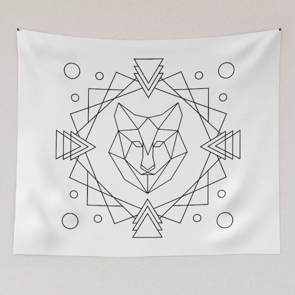 Item preview, Triangle wolf (black) designed and sold by RatArt Designs.