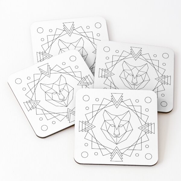 Item preview, Triangle wolf (black) designed and sold by RatArt Designs.