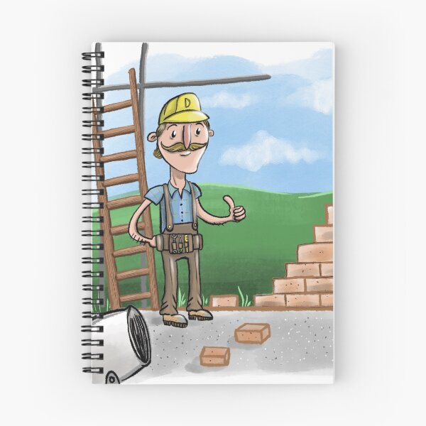 Item preview, Bill the Builder cartoon designed and sold by Matt Corrigan.