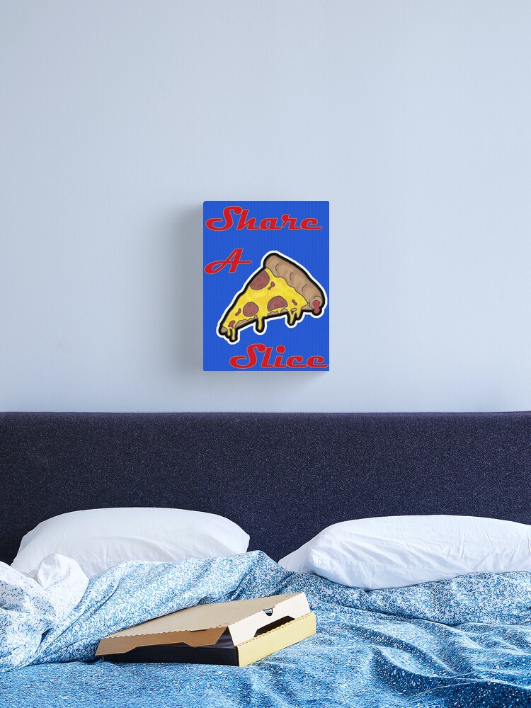 Thumbnail 2 of 3, Canvas Print, Share a slice - Pizza designed and sold by WheelerDesigns.