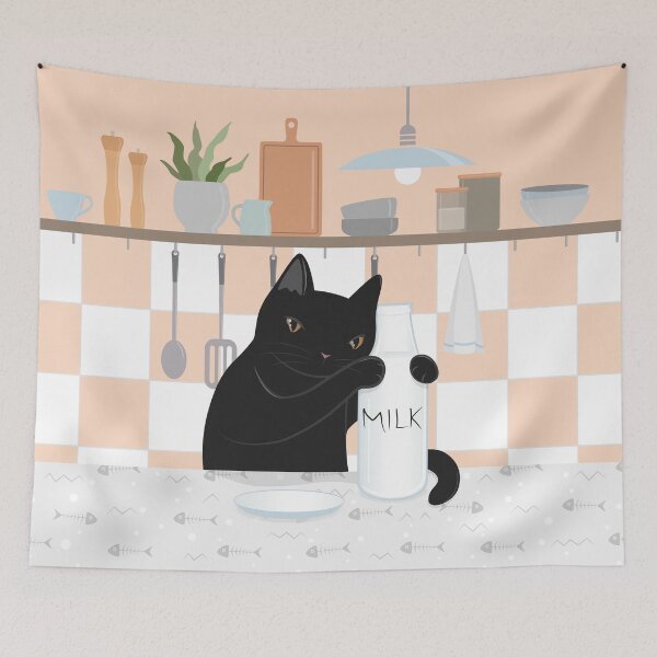 Item preview, Sweet Milky Morning in Cat’s Kitchen designed and sold by runcatrun.