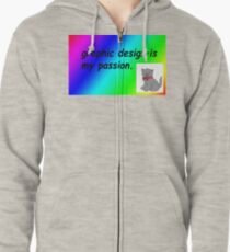Grafikdesign ist meine Leidenschaft Regenbogen Comic Sans Kapuzenjacke