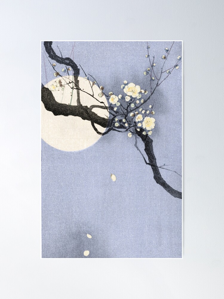 Alternate view of Full Moon and blossom Poster