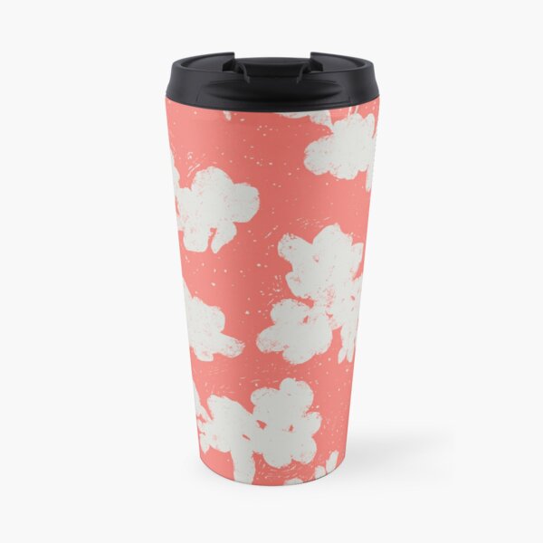 Cherry Blossom Silhouette - Coral Thermobecher