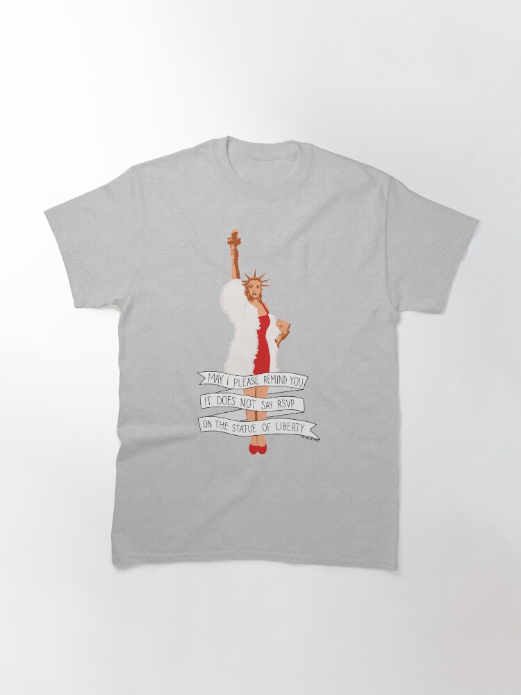 Alternative Ansicht von Es heißt nicht RSVP auf der Freiheitsstatue - The Peach Fuzz Classic T-Shirt