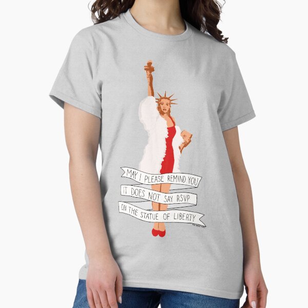 Item preview, It Does Not Say RSVP On The Statue Of Liberty - The Peach Fuzz designed and sold by Elizabeth Hudy.