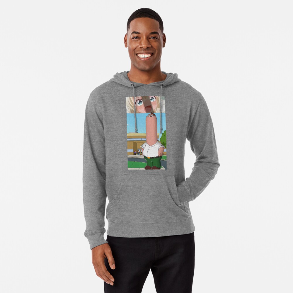 Peter Griffin Anime Meme Lightweight Hoodie By Boomerusa Redbubble