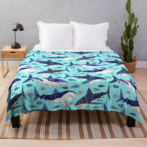 Item preview, Sharks on Aqua  designed and sold by TigaTiga.