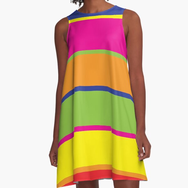 Candy Stripes A-Line Dress