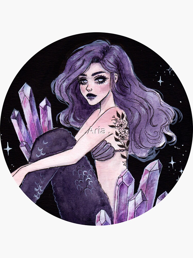 Amethyst Crystals by ARiAillustr