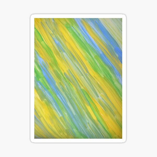 "Blue and Yellow Stripes" Sticker for Sale by kinssies Redbubble