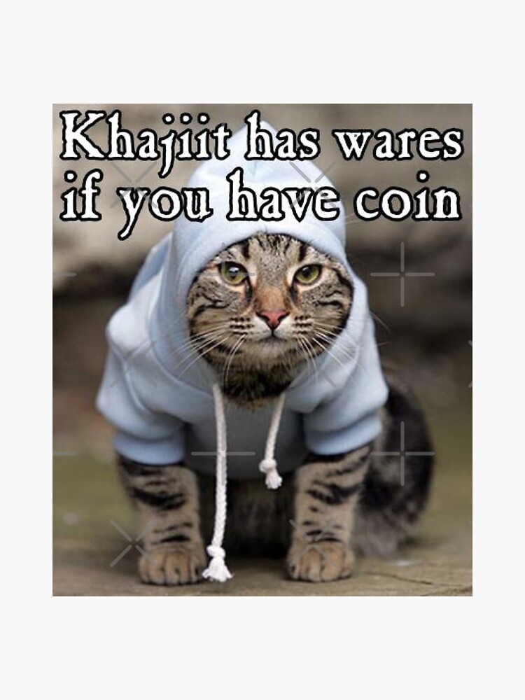 Khajiit Has Wares If You Have Coin Sticker For Sale By Space Beluga Redbubble
