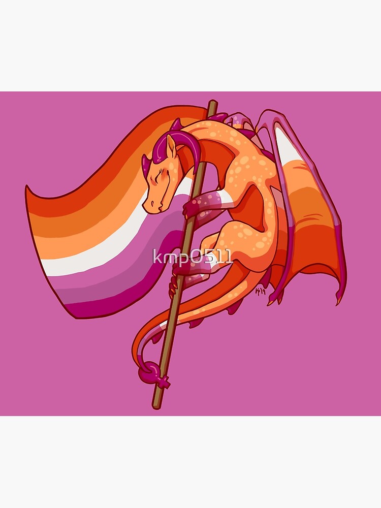 Lesbian Pride Flag Dragon (3rd Edition-New Flag) by kmp0511