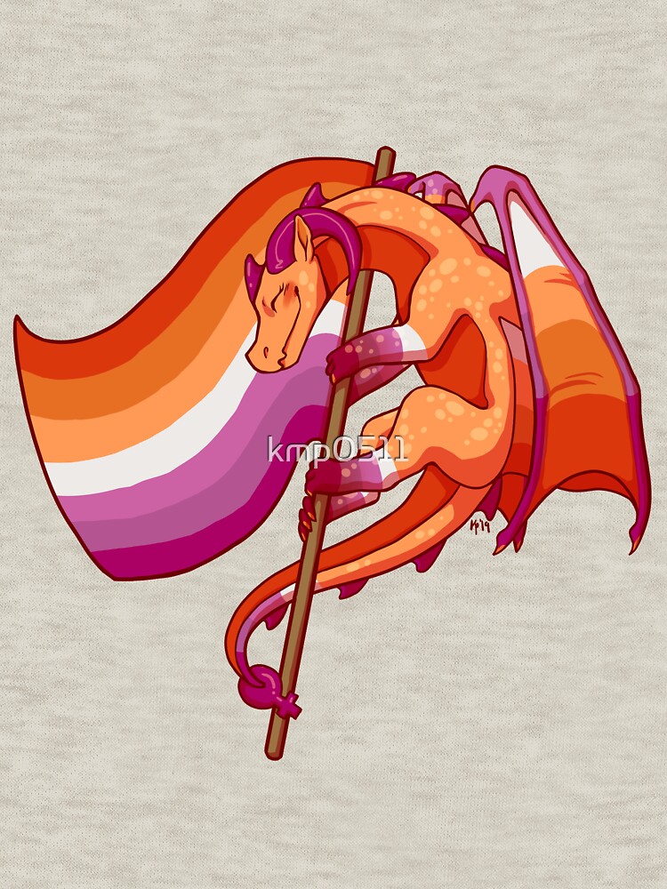 Lesbian Pride Flag Dragon 3rd Edition New Flag Zipped Hoodie By