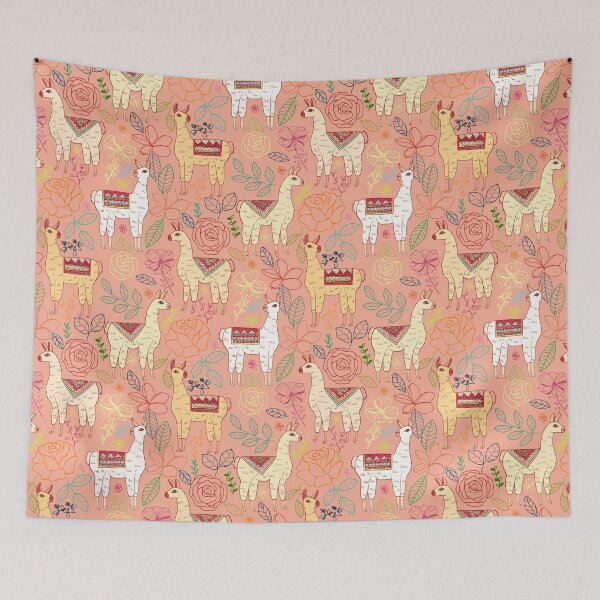 Item preview, Mexican Llamas on Coral  designed and sold by TigaTiga.