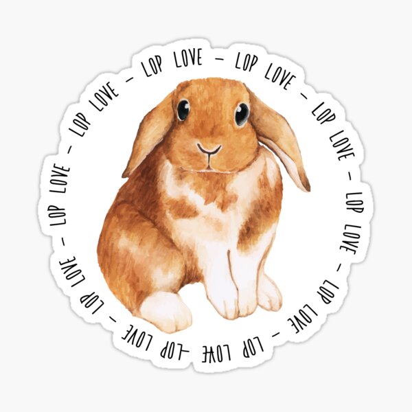 Bunny Lop Love Sticker