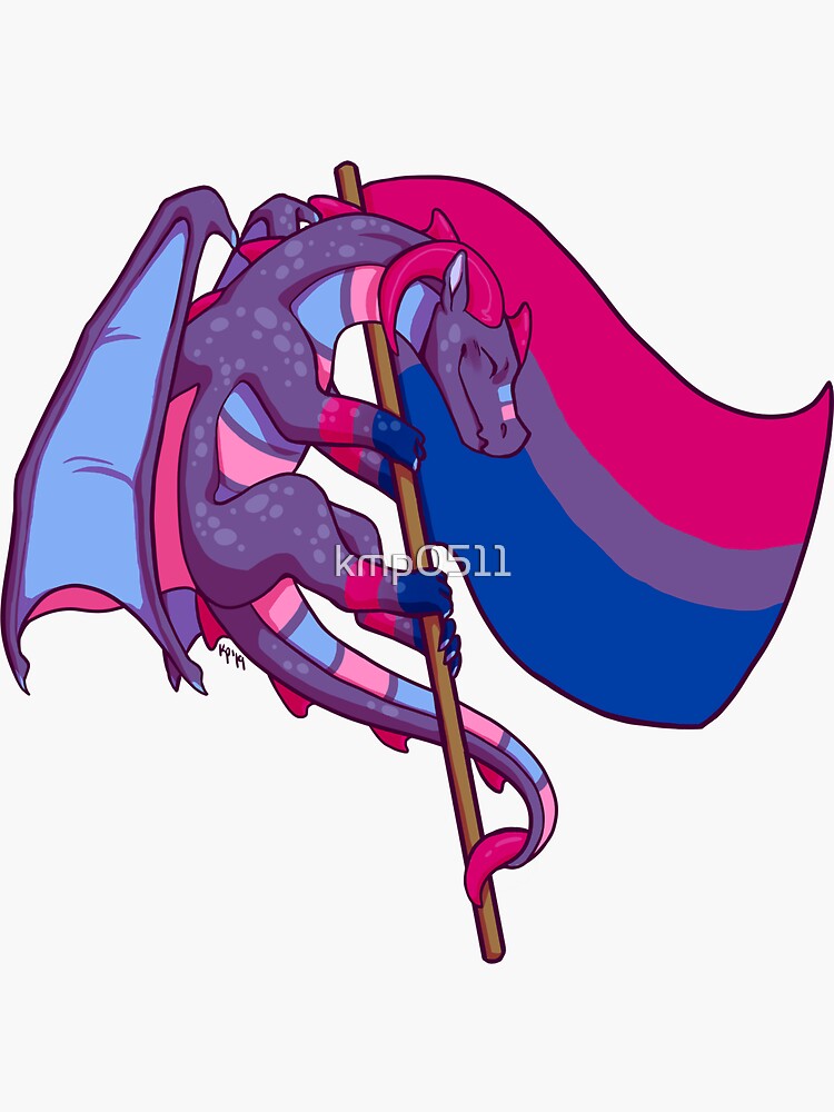 Bisexual Pride Flag Dragon 3rd Edition Sticker For Sale By Kmp0511 Redbubble