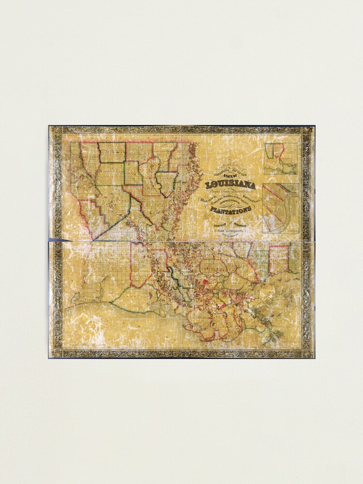 La Tourrette's reference map of the state of Louisiana : from the original  surveys of the United States, which show the townships, sections, or mile  squares, Spanish grants, settlement rights & c.