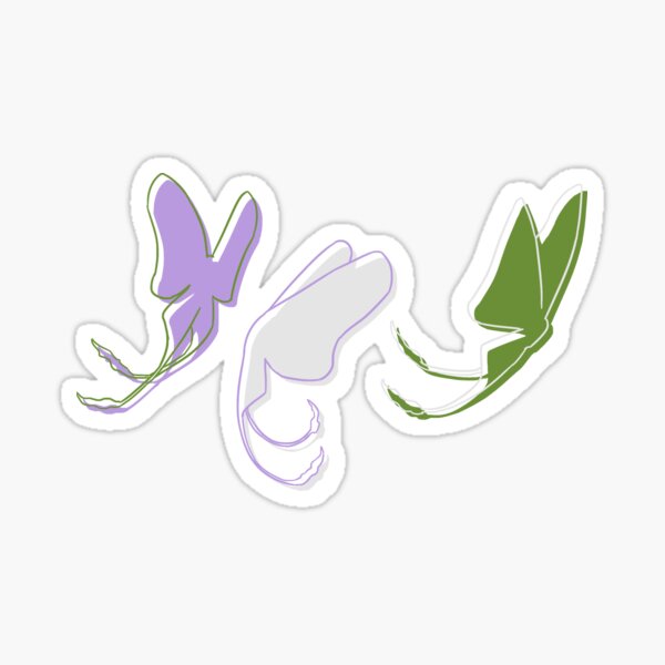 Genderqueer Pride Moths Sticker