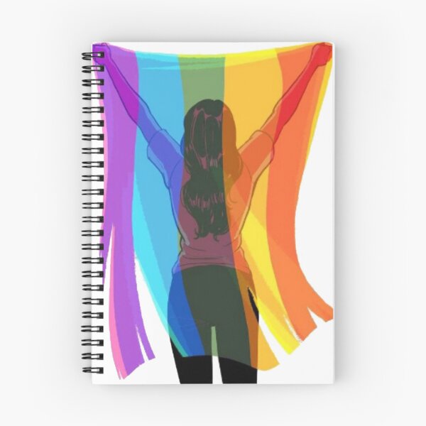 Item preview, Woman Extends LGBT Flag Walking Pride designed and sold by ProfMeru.