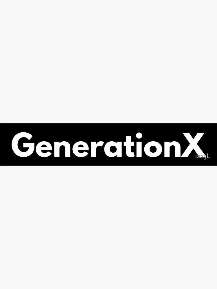 Thumbnail 3 of 3, Sticker, Generation X Products designed and sold by izzyL.